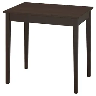 NÄSINGE table, dark brown stained/beech veneer, 80x60 cm
