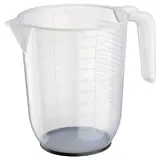 BEHÖVA measuring jug, transparent/grey, 1 l