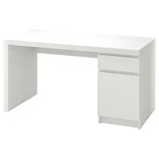 MALM desk, white, 140x65 cm