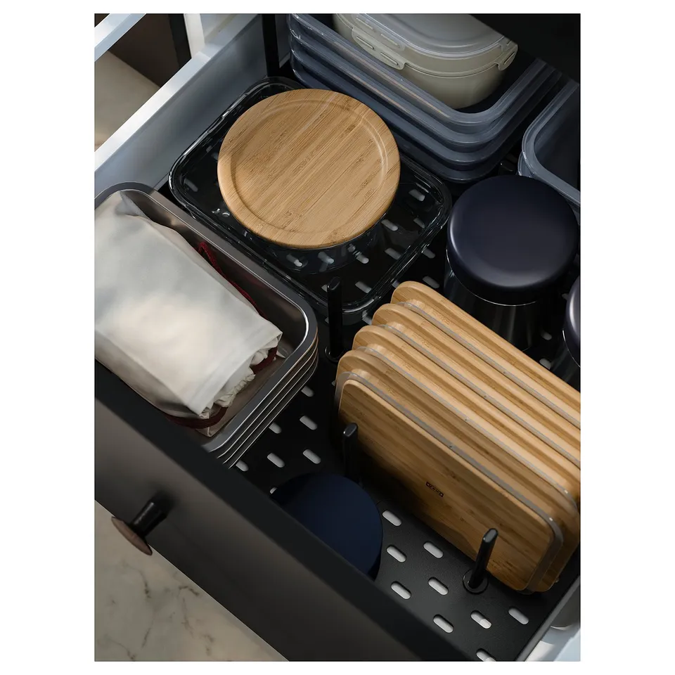 UPPDATERA Pegboard drawer organiser, anthracite, 60 cm
