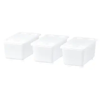 GLIS box with lid, transparent, 17x10 cm