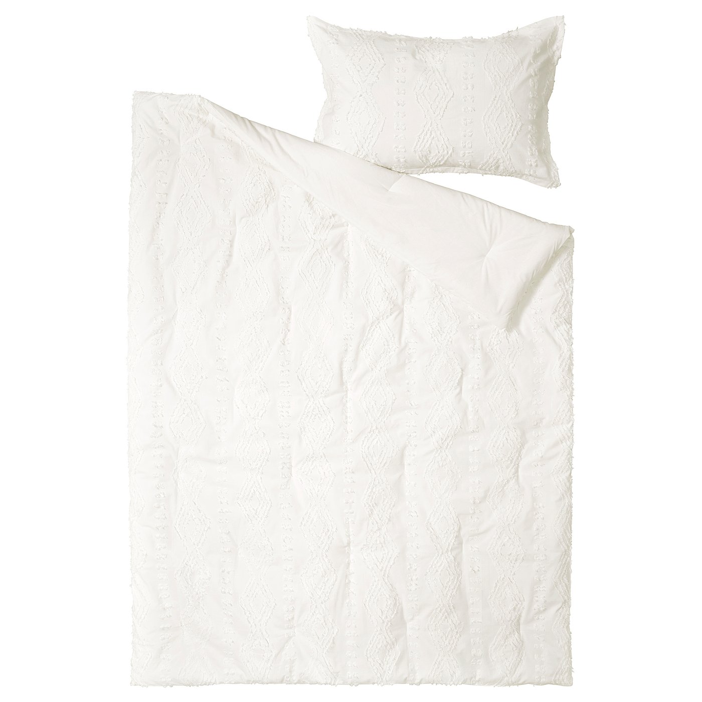 SVÄMNIL comforter set, white, 150x200/50x80 cm