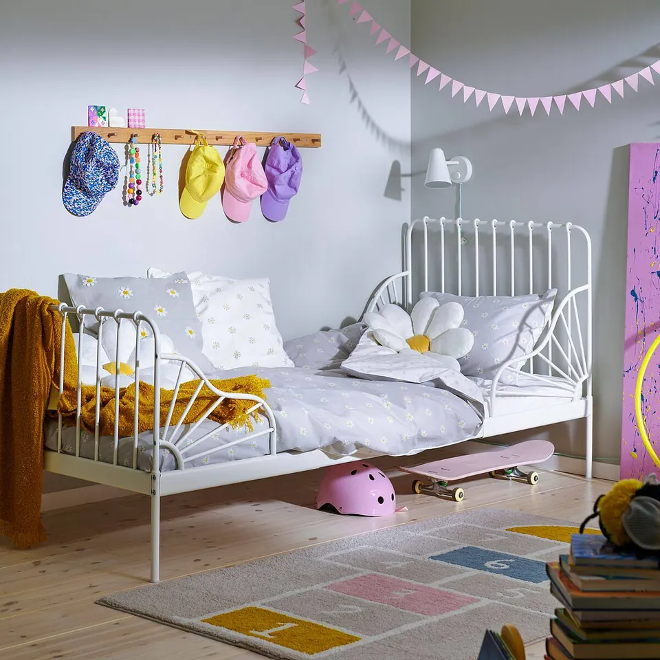 part: MINNEN ext bed frame with slatted bed base