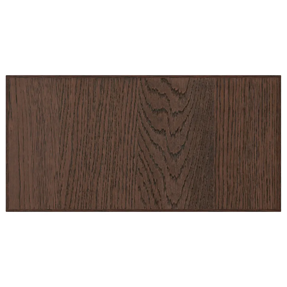 SINARP dark wood cabinet front with oak detail.