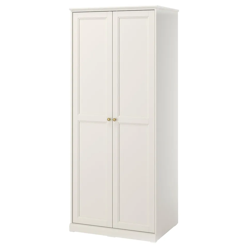 FÅGELFJÄLLET Wardrobe with 2 doors, off-white, 82x60x194 cm