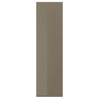 VOXTORP cover panel, high-gloss dark grey-brown, 62x220 cm