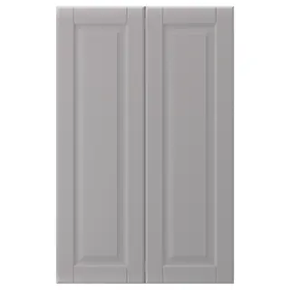 BODBYN 2-p door f corner base cabinet set, grey, Width 25.4 x Height 79.7 cm