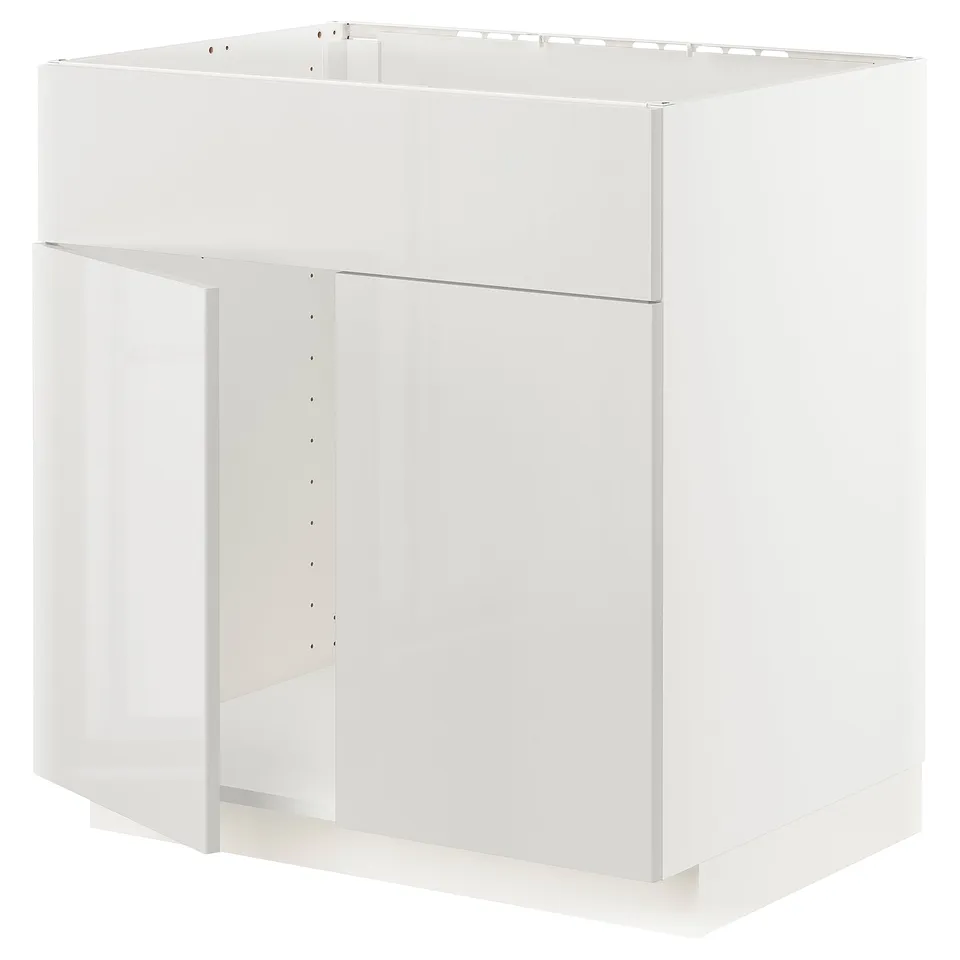 White METOD cabinet, modern sleek design.