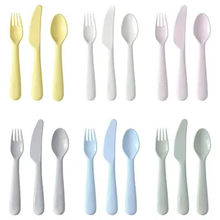 KALAS 18-piece cutlery set, mixed colours