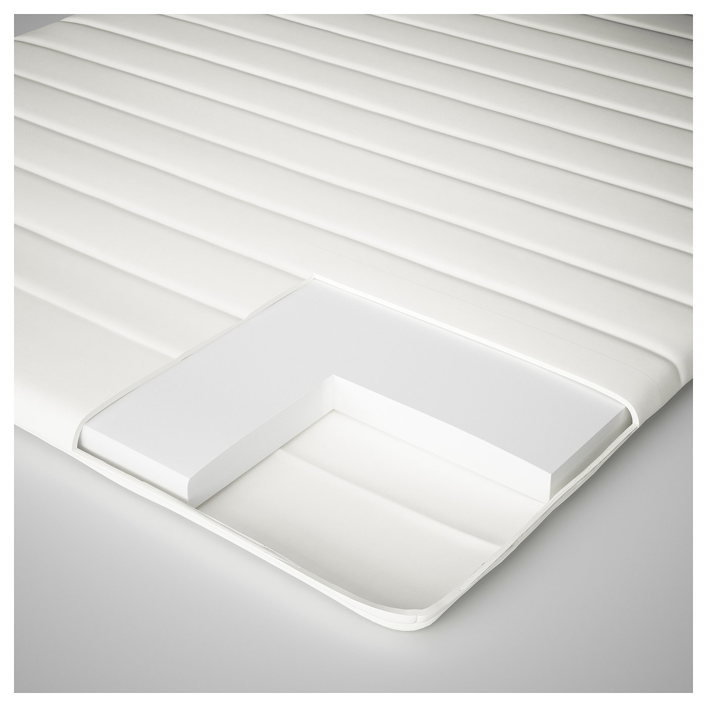NÄSFJÄLLET Mattress pad, white, 160x200 cm