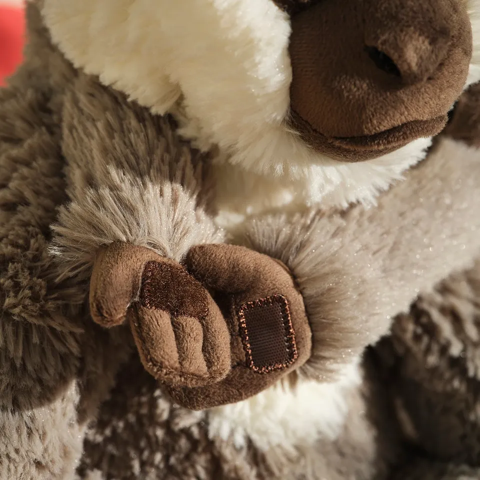 Close-up of cuddly toy, soft, inviting with quality fabric.