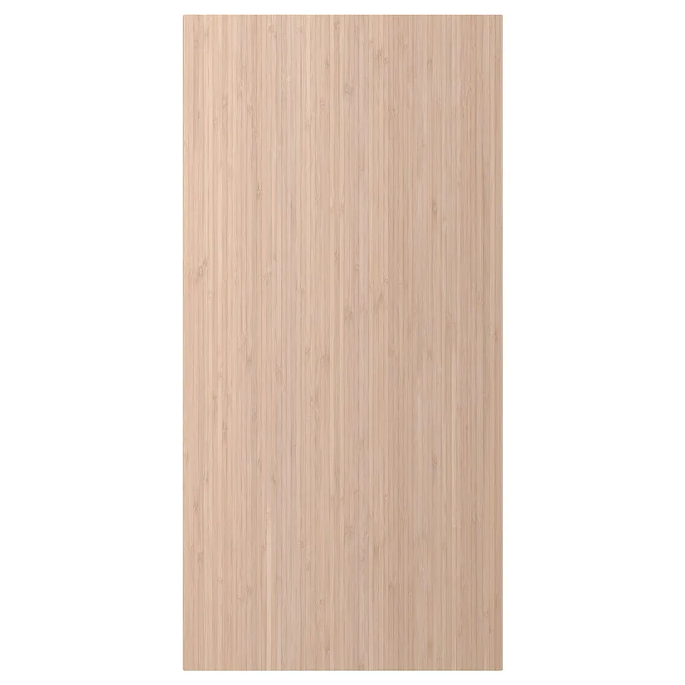 FRÖJERED bamboo drawer fronts, light natural wood colour, rectangular shape, smooth texture.
