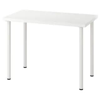 ADILS/LINNMON set: table top + leg x4, white, 100x60 cm