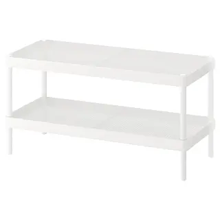 MACKAPÄR shoe rack, white, 78x32x40 cm