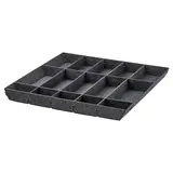 UPPDATERA adjustable organiser for drawer, grey, 60 cm