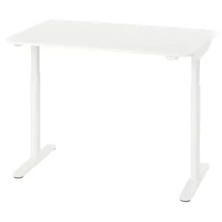 BOLLSIDAN desk sit/stand, white, Width 120 x Depth 70 cm