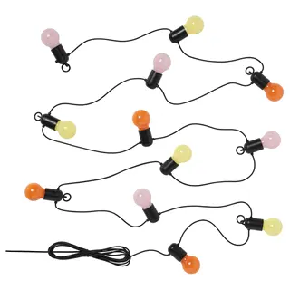SOLVINDEN LED lighting chain with 12 bulbs, outdoor/multicolour