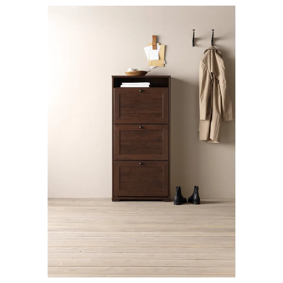 part: BRUSALI shoe cabinet with 3 compartments