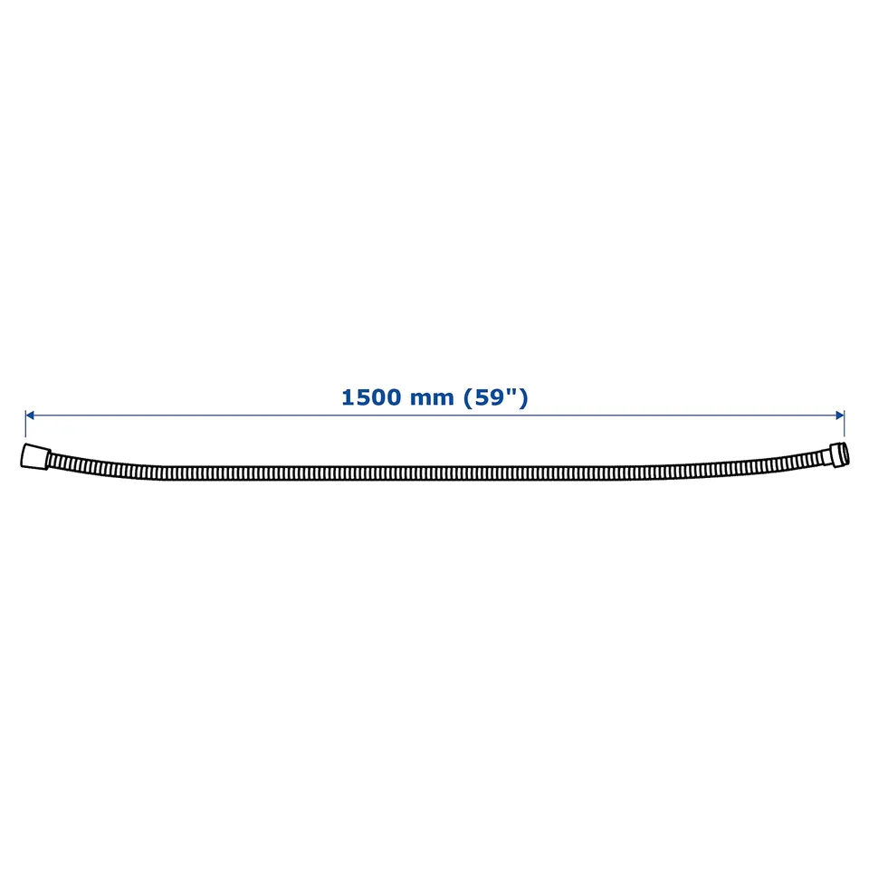 KOLSJÖN Shower hose, chrome-plated