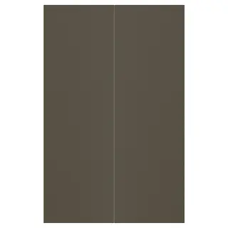 HAVSTORP 2-p door f corner base cabinet set, brown-beige, 25x80 cm