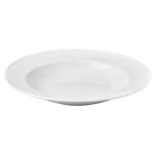 VARDAGEN deep plate, white, Height 4 cm