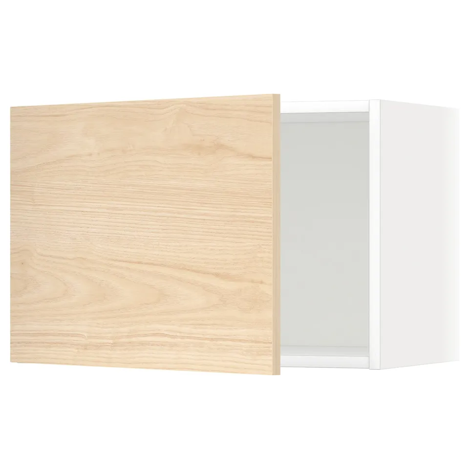 METOD kitchen cabinet with light ash door, rectangular, modern design.