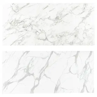 LYSEKIL wall panel, double sided white lively marble effect/white marble effect, 119.6x55 cm