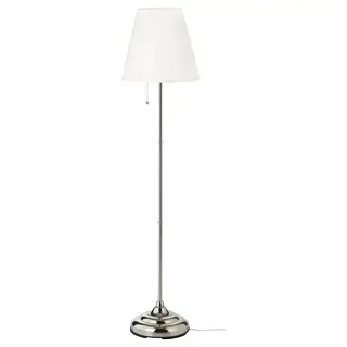 ÅRSTID floor lamp, nickel-plated/white, Height 155 cm