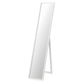 FLAKNAN standing mirror, white, 30x150 cm
