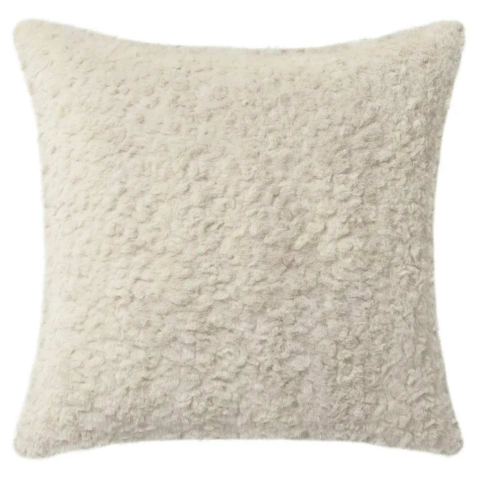 NÄTNÄVA: soft beige, round, plush pillow for cosy comfort. Made from recycled polyester.