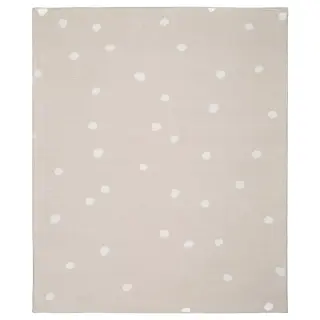 LEN rug, low pile, beige/dot pattern, 133x160 cm