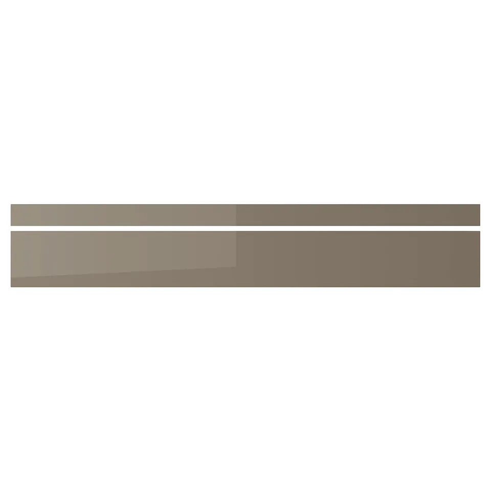 VOXTORP Cover panel for lighting, high-gloss dark grey-brown, 221 cm