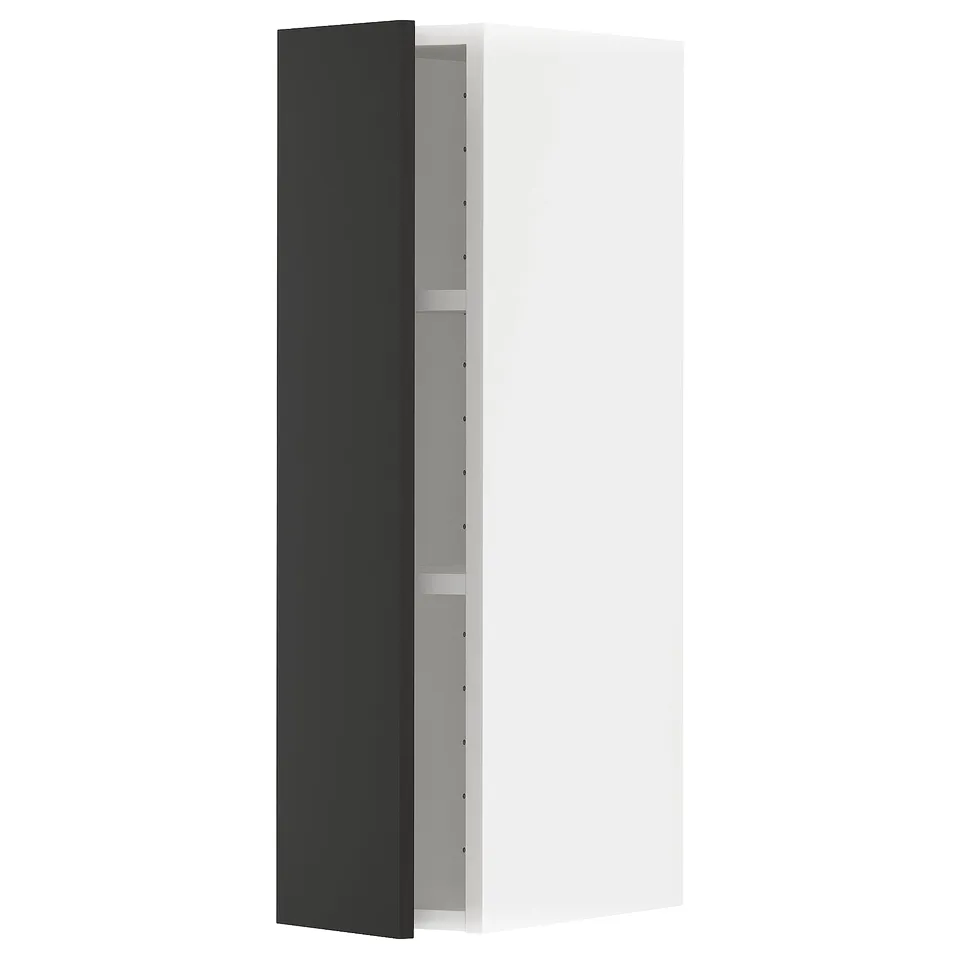 Black METOD kitchen cabinet.