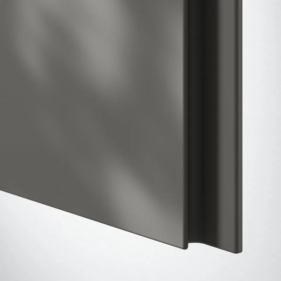 VOXTORP Door, dark grey vertical handle, 60x140 cm