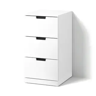 NORDLI chest of 3 drawers, white, 40x76 cm