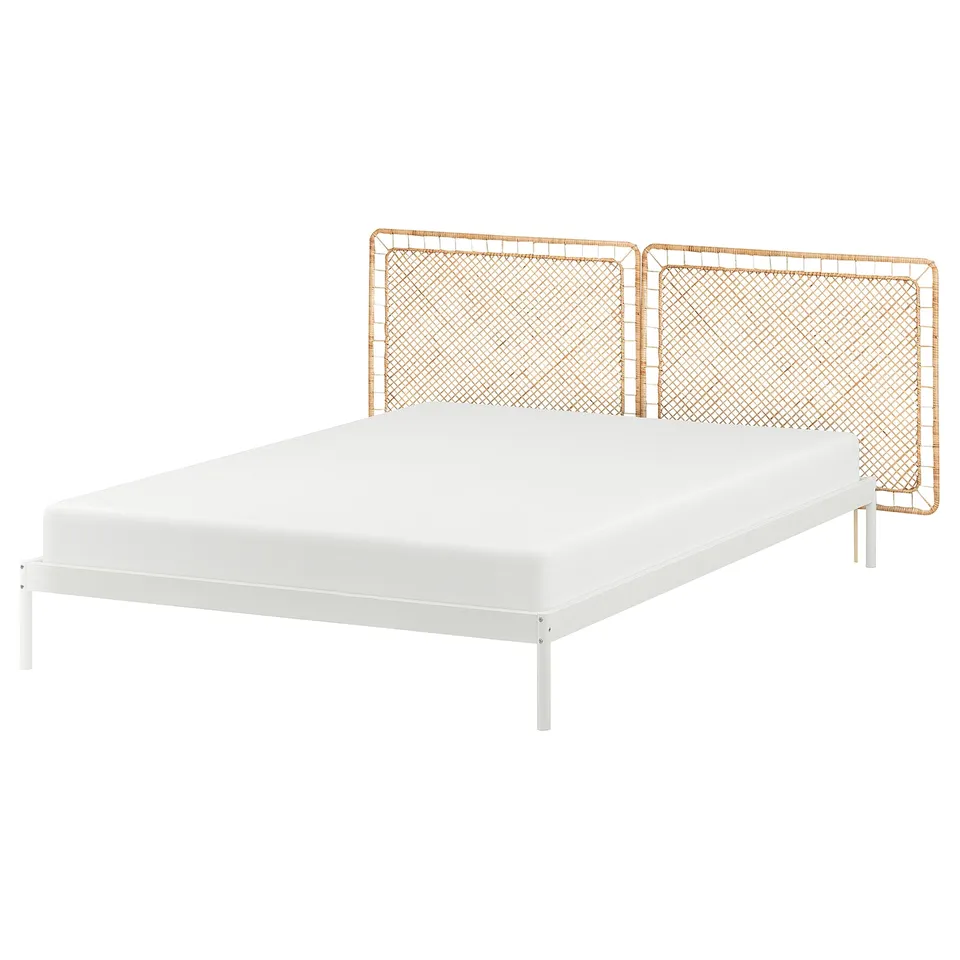 part: VEVELSTAD bed frame with 2 headboards